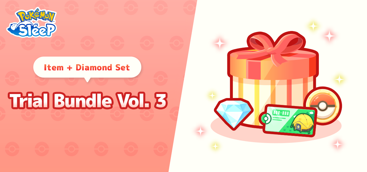 Lees hier de details over de Trial Bundle Vol. 3 in Pokémon Sleep