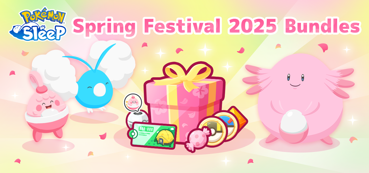 Bekijk hier de bundels voor het Spring Festival 2025-event in Pokémon Sleep