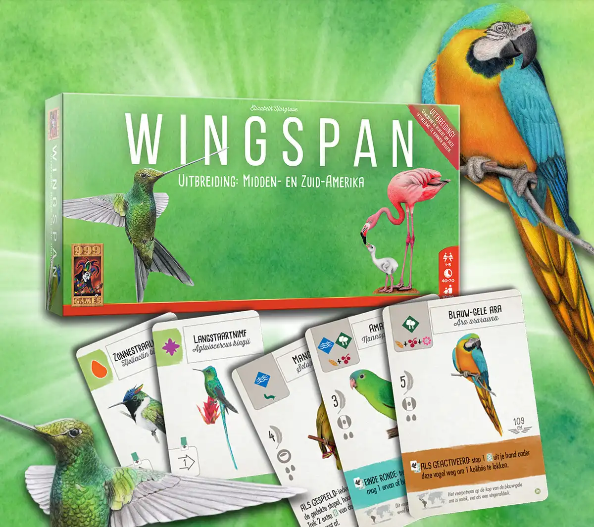 Nieuwe uitbreiding voor Wingspan: Midden- en Zuid-Amerika