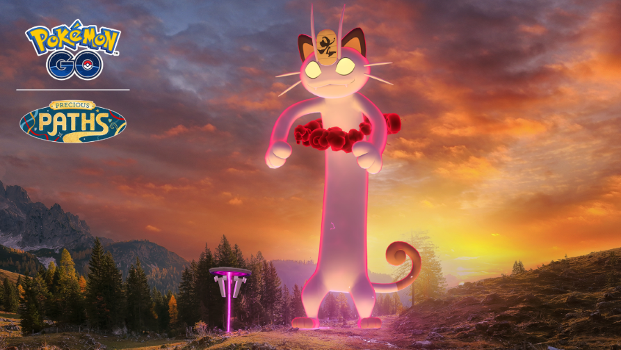 Gigantamax Meowth komt er aan tijdens zijn eigen Gigantamax Max Battle Day