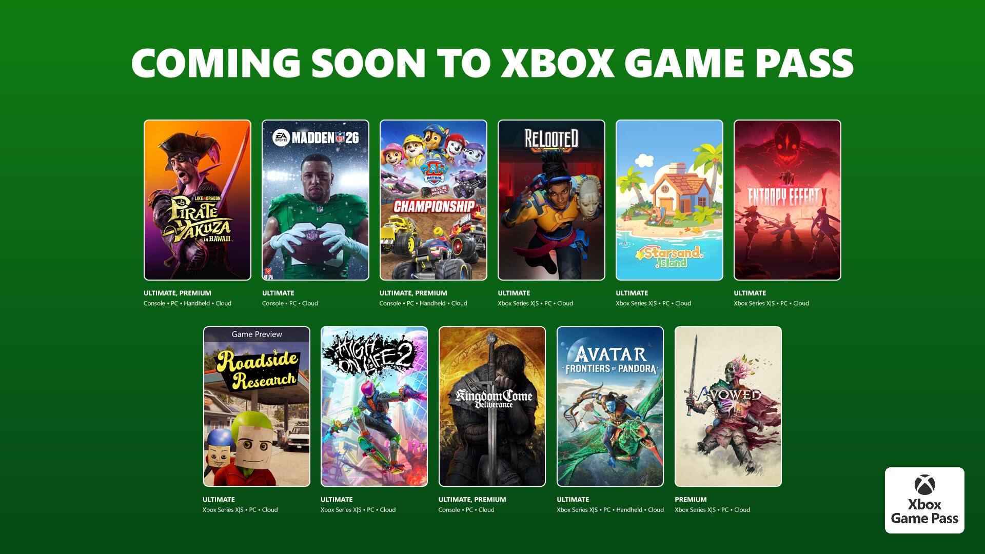 Eerste line-up Xbox Game Pass februari 2026 is bekend