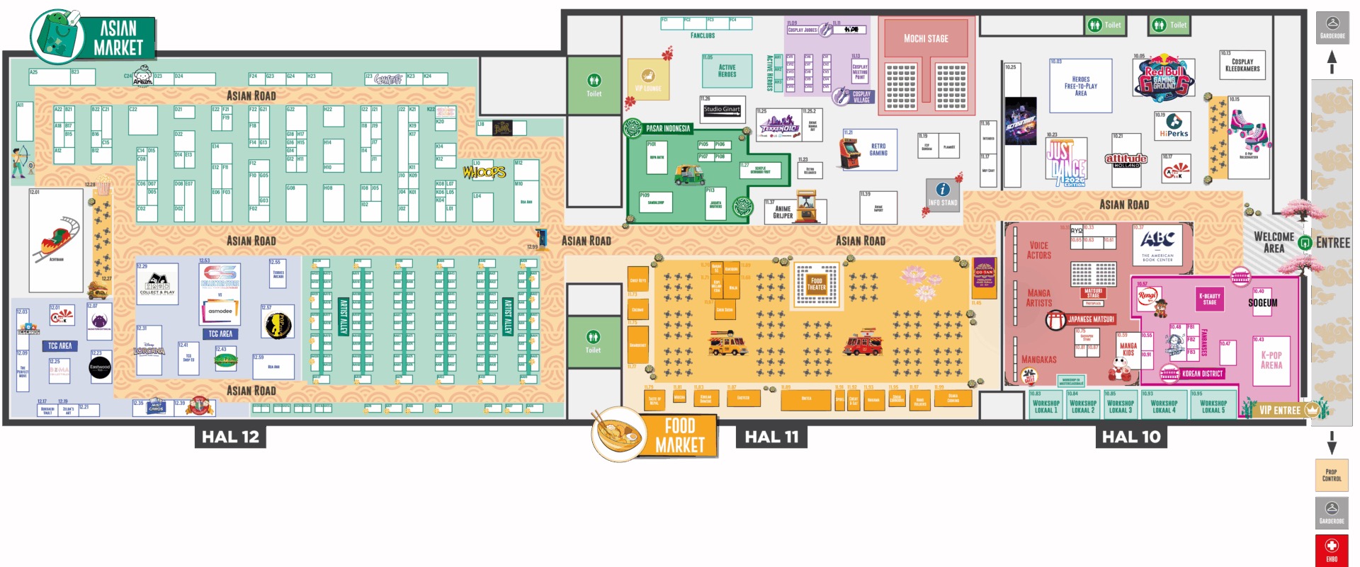 Heroes Made in Asia, plattegrond