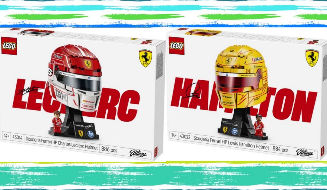De eerste twee LEGO F1 racehelmen komen eraan