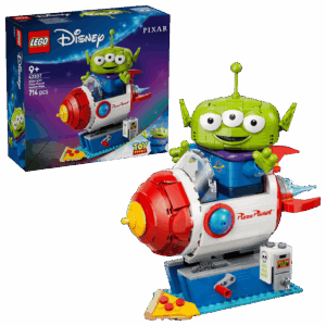 LEGO Alien met Pizza Planet raket