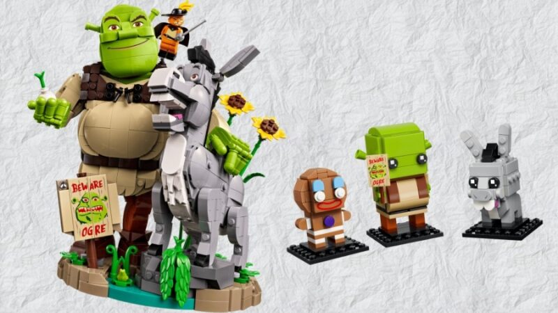 LEGO Shrek, Donkey en Puss in Boots, LEGO Shrek, Ezel en de Gelaarsde Kat, LEGO BrickHeadz Shrek, Donkey en Gingy