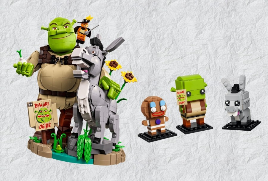 LEGO Shrek, Donkey en Puss in Boots, LEGO Shrek, Ezel en de Gelaarsde Kat, LEGO BrickHeadz Shrek, Donkey en Gingy
