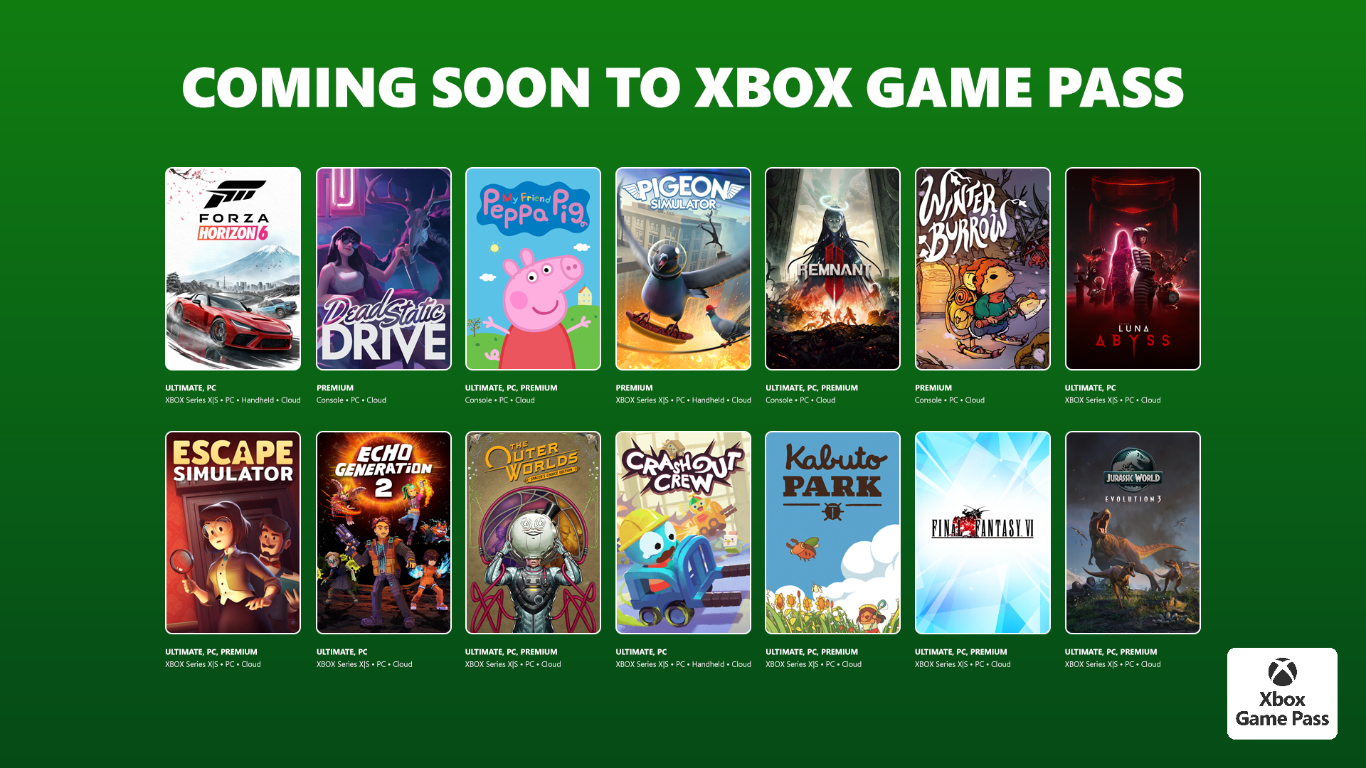 Xbox Game Pass mei 2026