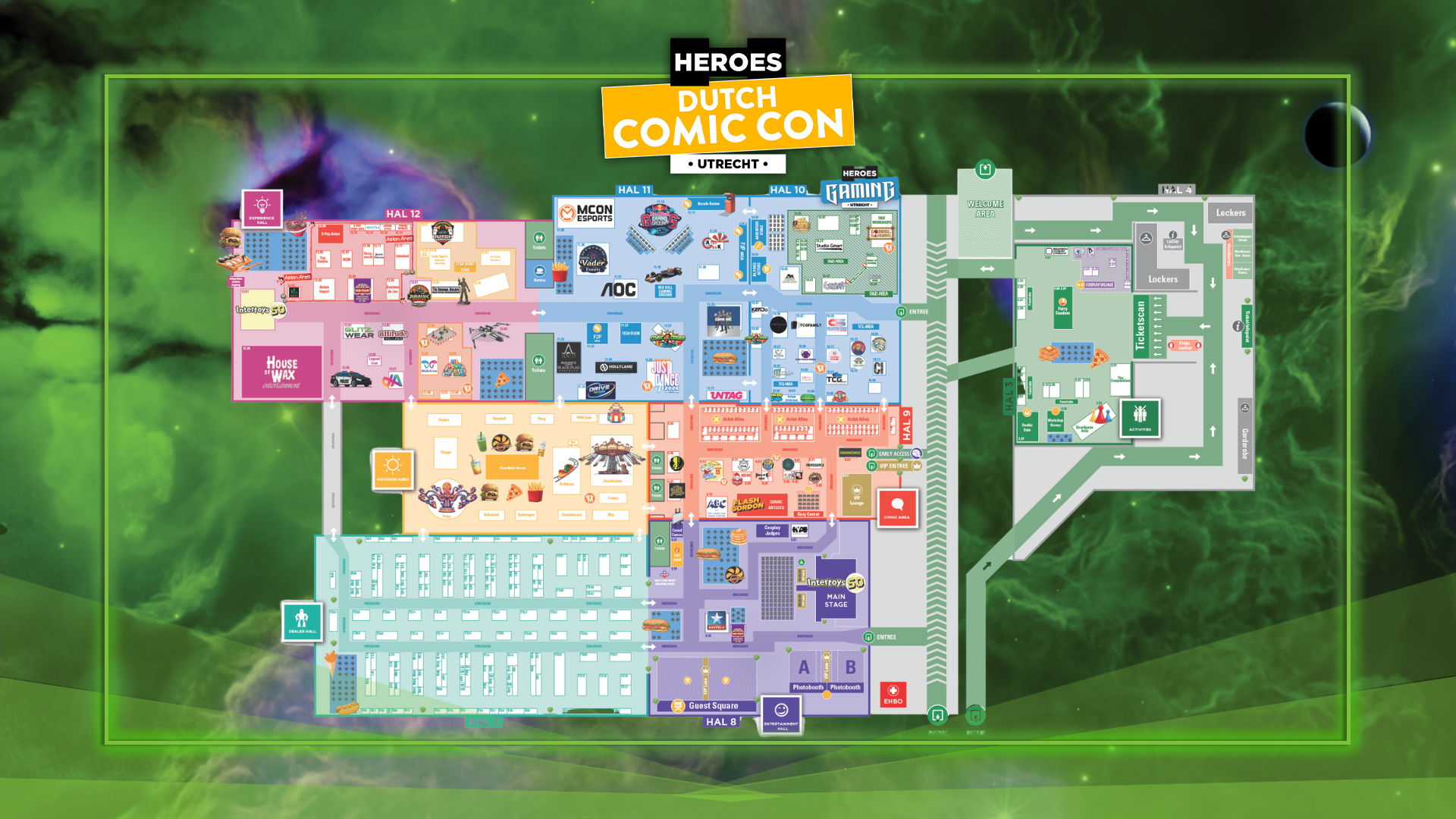 Heroes Dutch Comic Con zomereditie, plattegrond
