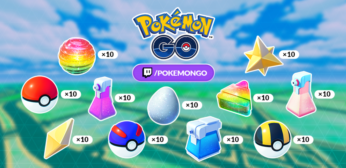 Pokémon GO 10th Anniversary Celebration broadcast twitch drop