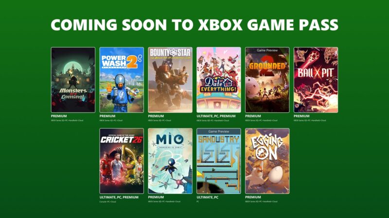 Xbox Game Pass augustus 2026