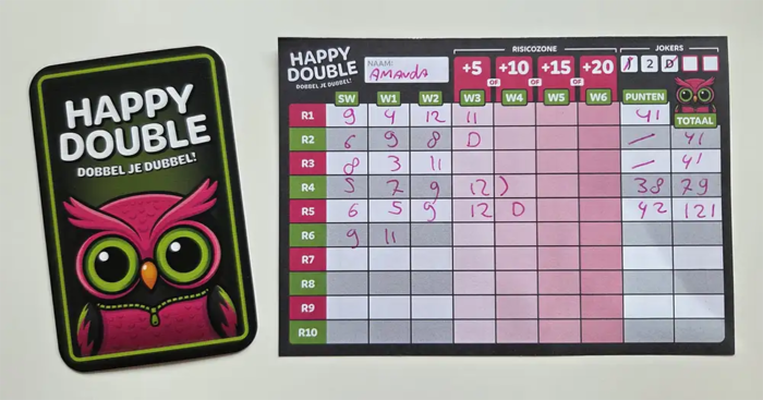 happy double scoreblok