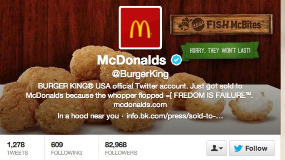 Burger King Twitter account gehacked