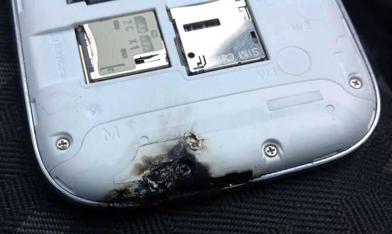 Samsung Galaxy SIII explodeert